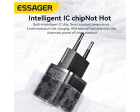 Nabíjačka do siete Essager 20W, GaN, USB-C, USB-A čierna

 obrázok produktu 6 z 8