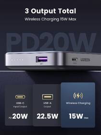 Powerbank UGREEN Foldable Kickstand Magnetic 10000mAh sivý

 obrázok produktu 7 z 7