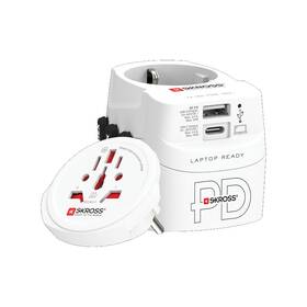 Cestovný adaptér SKROSS pre celý svet, USB/USB-C 45W biely

 obrázok produktu 2 z 8