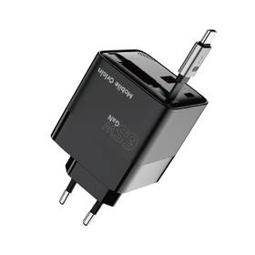 Nabíjačka do siete Mobile Origin Display Charger PW2 - 65W GaN USB-C/USB-A čierna

 obrázok produktu 2 z 11