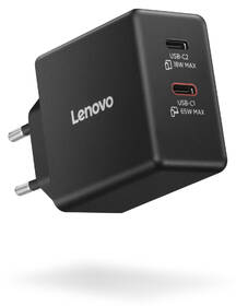 Nabíjačka do siete Lenovo Dual USB-C 65W GaN Charger čierny

 obrázok produktu 1 z 5