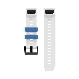 Remienok Cubenest Premium Silicone Garmin QuickFit Band 22mm biely/modrý

 obrázok produktu 1 z 5