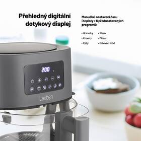 Fritéza teplovzdušná Lauben Glass&Grill Air Fryer 3in1 5500BG sivá

 obrázok produktu 14 z 19