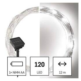 Vianočné osvetlenie EMOS LED nano reťaz, 120 LED, 12 m, studená biela strieborné

 obrázok produktu 2 z 5