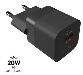 Nabíjačka do siete FIXED Mini s USB-C PD/USB QC 3.0, 20W čierna

 obrázok produktu 1 z 5