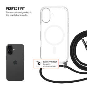 Kryt na mobil FIXED MagPure Neck s čiernou šnúrkou na krk na Apple iPhone 17 priehľadný

 obrázok produktu 1 z 8