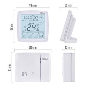 Termostat EMOS GoSmart, izbový, programovateľný, bezdrôtový, WiFi biely

 obrázok produktu 7 z 8