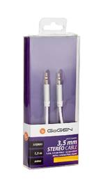 Kábel GoGEN Jack 3,5mm, 3m, pozlátené konektory biely

 obrázok produktu 1 z 1