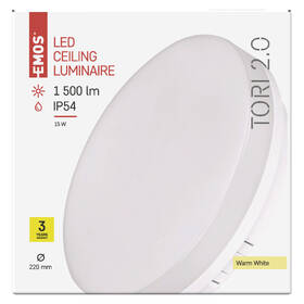 LED stropné svietidlo EMOS Tori, kruh, 15W, teplá biela biele

 obrázok produktu 2 z 2