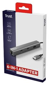 USB Hub Trust Dalyx 6-in-1 USB-C strieborný

 obrázok produktu 6 z 9