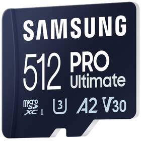 Pamäťová karta Samsung 512GB UHS-I U3 (200R/130W) + SD adaptér 

 obrázok produktu 4 z 6