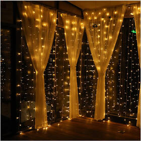 Vianočné osvetlenie ColorWay vnútorné, 300 LED, 3× 3m, 220–240V AC, teplá biela 

 obrázok produktu 6 z 17