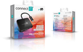 USB Hub Connect IT USB-C/USB-C, HDMI, USB 3.0 čierny

 obrázok produktu 4 z 4