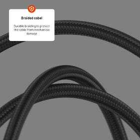 Kábel FIXED USB-C/USB-C, s displejom, PD, 100 W, 1,2 m čierny

 obrázok produktu 6 z 9
