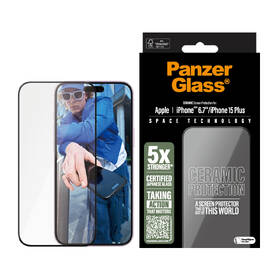 Tvrdené sklo PanzerGlass Ceramic na Apple Iphone 16 Plus/15 Plus s inštalačným rámčekom 

 obrázok produktu 1 z 3