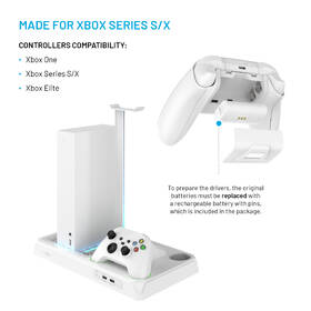 Dokovacia stanica FIXED pre Xbox Series X a S s odvetrávaním a nabíjaním pre dva ovládače Xbox biela

 obrázok produktu 2 z 11