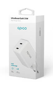 Nabíjačka do siete Epico UltraBoost GaN 35W 2xUSB-C biela

 obrázok produktu 4 z 6