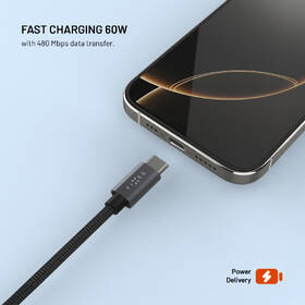 Nabíjací kábel FIXED USB-C/USB-C a Apple/Samsung Watch nabíjačkou, 1,5 m, PD 60W sivý

 obrázok produktu 3 z 8