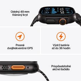 Inteligentné hodinky Apple GPS + Cellular 49mm čierny titán - milánsky ťah čierny titán - L 

 obrázok produktu 2 z 8