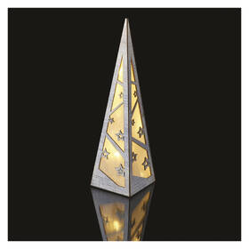 LED dekorácie EMOS pyramída drevená, 36 cm, 2x AA, vnútorná, teplá biela, časovač 

 obrázok produktu 3 z 5