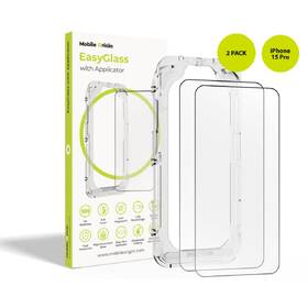 Tvrdené sklo Mobile Origin EasyGlass na iPhone 15 Pro, s aplikátorom (2 ks) priehľadné

 obrázok produktu 1 z 9