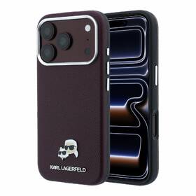 Kryt na mobil Karl Lagerfeld PU Grained Semi Wrap K&CH Heads Magsafe na Apple iPhone 18 Pro vínový

 obrázok produktu 5 z 6