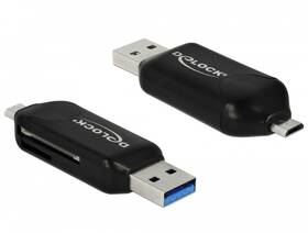 Čítačka pamäťových kariet DeLock Micro USB, USB 3.0, OTG, SD/micro SD čierna

 obrázok produktu 1 z 1
