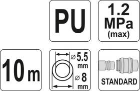 Vzduchová hadica YATO YT-24202 PU 5,5x8mm, 10m 

 obrázok produktu 2 z 2