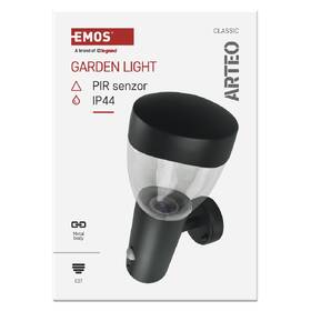 Nástenné svietidlo EMOS Arteo ZGA040P, zahradní, E27, IP44, MAX 15W, PIR 

 obrázok produktu 3 z 9