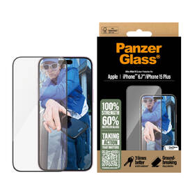 Tvrdené sklo PanzerGlass na Apple Iphone 16 Plus/15 Plus s inštalačným rámčekom 

 obrázok produktu 1 z 3