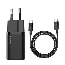 Nabíjačka do siete Baseus Super Si USB-C 25W + USB-C kábel 1m čierna

 obrázok produktu 4 z 5