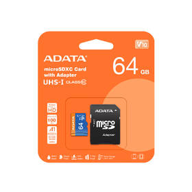 Pamäťová karta ADATA Premier MicroSDXC 64GB UHS-I (85R/25W) + adaptér 

 obrázok produktu 2 z 2