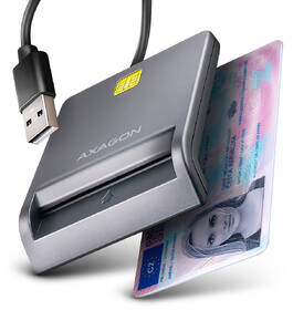 Čítačka eObčianok Axagon Smart card FlatReader / USB 2.0 / 1,2m sivá

 obrázok produktu 2 z 5