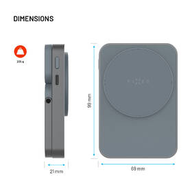Powerbank FIXED MagZen 5 Stand, nabíjení Apple Watch, MagSafe, 5000 mAh sivá

 obrázok produktu 9 z 10