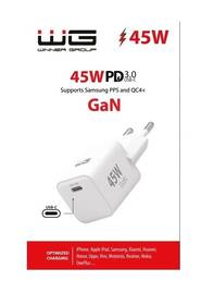 Nabíjačka do siete WG 1xUSB-C, GaN, PD 45W biela

 obrázok produktu 1 z 1