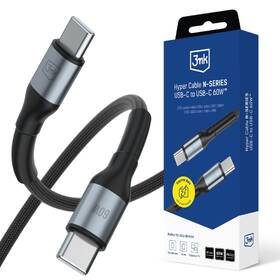 Kábel 3mk N-SERIES USB-C/USB-C 50cm PD 3.0 QC 3.0 20V/3A 60W čierny

 obrázok produktu 1 z 3