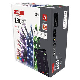 Vianočné osvetlenie EMOS GoSmart 180 LED reťaz, 18 m, vonkajšie aj vnútorné, RGB, časovač, Wi-Fi 

 obrázok produktu 8 z 8