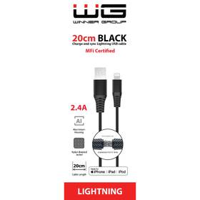 Kábel WG USB/Lightning, MFi, 20cm čierny

 obrázok produktu 1 z 1