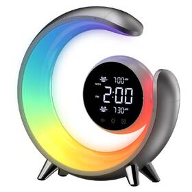 Stolná lampa IMMAX PEACOCK s hodinami, RGB svetlo, 20W, 400lm strieborná

 obrázok produktu 1 z 8