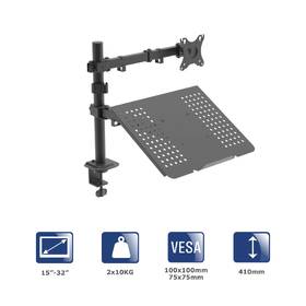 Držiak Akyga AK-MB-04, na monitor a NTB, pre uhlopriečky 15" až 32", nosnosť 20 kg čierny

 obrázok produktu 2 z 2
