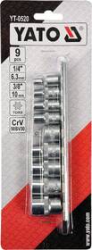 Sada hlavíc YATO 1/4", 3/8"  TORX E5-E16 (9 ks) 

 obrázok produktu 2 z 3