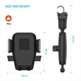 Držiak na mobil FIXED Iconiq Mirror s nohou na spätné zrkadlo čierny

 obrázok produktu 5 z 7