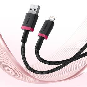 Kábel Baseus Dura USB/Lightning, 2.4A, 1m čierny/červený

 obrázok produktu 6 z 16