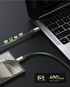 Kábel Voltme Powerlink Utron Series USB-C/USB-C, CTC 5A/240W 1,2m sivý/modrý

 obrázok produktu 2 z 2