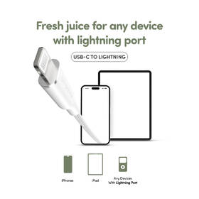 Kábel PanzerGlass empower MFI USB-C/Lightning, 1,2 m biely

 obrázok produktu 4 z 5
