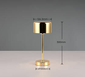 Stolná lampička Reality JEFF, LED, lesklá zlatá

 obrázok produktu 6 z 6