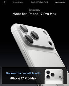 Tvrdené sklo Spigen tR EZ Fit Optik Pro XL na Apple iPhone 17 Pro Max strieborné

 obrázok produktu 11 z 15