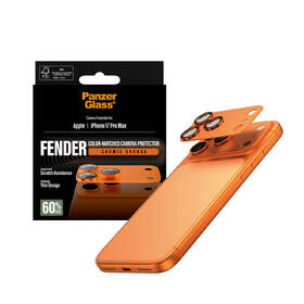 Hliníková ochrana fotoaparátu PanzerGlass FENDER na Apple iPhone 17 Pro Max oranžové

 obrázok produktu 3 z 5