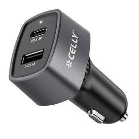 Adaptér do auta Celly USB-C/USB-A, 65 W čierny

 obrázok produktu 1 z 3