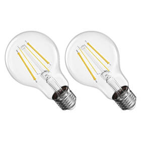 LED žiarovka EMOS Filament A60, 5,9 W, E27, teplá biela, 2 ks 

 obrázok produktu 3 z 7
